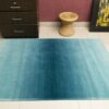 blue gradient handmade rug